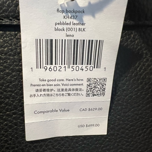 kate spade Charcoal Leather Backpack main image 3